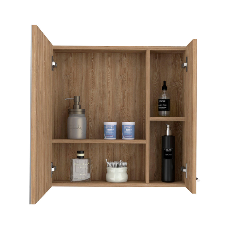 Supfirm Sines Medicine Cabinet, Four Internal Shelves, Single Door -Pine - Supfirm