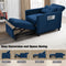 Single Sofa Bed with Pullout Sleeper, Convertible Folding Futon Chair, Lounge Chair Set with 1pc Lumbar pillow, Navy color fabric - Supfirm