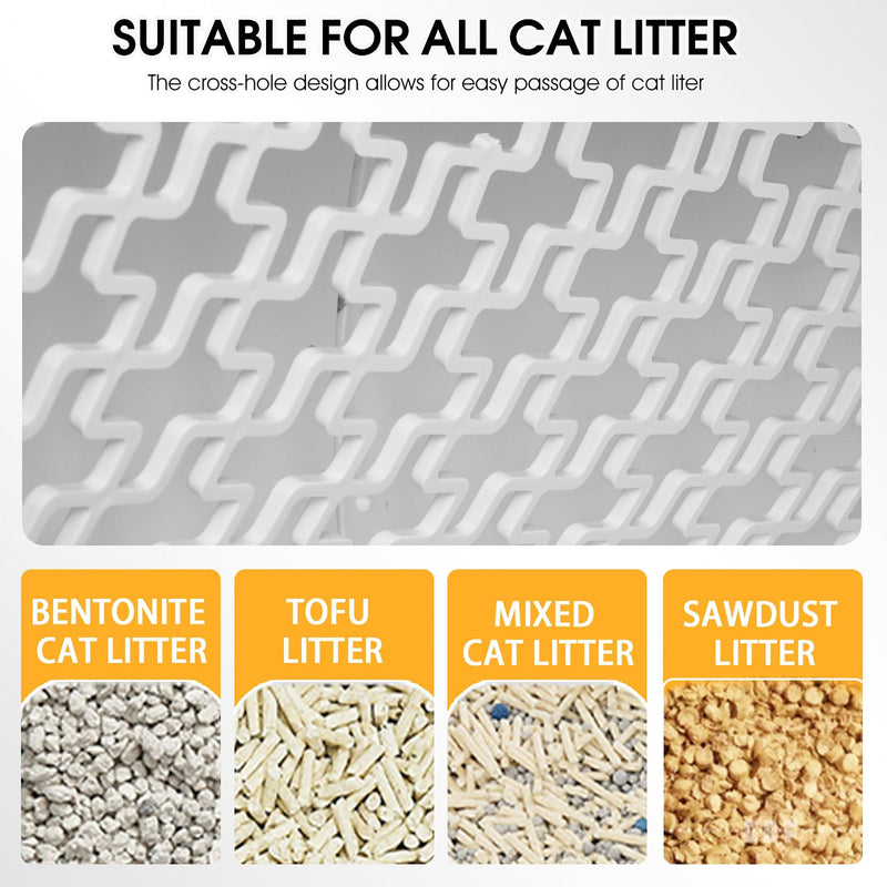 Smart Automatic Cat Litter Box,Automatic Scooping and Odor Removal, App Control, Support 5G&2.4G WiFi for Multiple Cats, Double Odor Removal - Supfirm