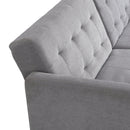 Sofa Bed Convertible Folding Light Grey Lounge Couch Loveseat Sleeper Sofa Armrests Living Room Bedroom Apartment Reading Room - Supfirm