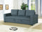 Sofa w Pull out Bed Convertible Sofa in Blue Grey Polyfiber HS00-F6532 - Supfirm