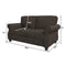 Sofa with Solid Wood Frame,, Comfy Sofa Couch with Extra Deep Seats, Modern 2 Seater Sofa, for Living Room Apartment Lounge, brown - Supfirm