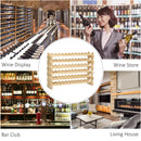 Stackable Wine Cubbies Rack, Modular Storage Shelves, 72-Bottle Holder, Freestanding Display Rack for Kitchen, Pantry, Cellar, Natural - Supfirm