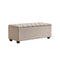 Storage Bench, Flip Top Entryway Bench Seat with Safety Hinge, Storage Chest with Padded Seat, Bed End Stool for Hallway Living Room Bedroom-Beige - Supfirm