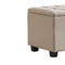 Storage Bench, Flip Top Entryway Bench Seat with Safety Hinge, Storage Chest with Padded Seat, Bed End Stool for Hallway Living Room Bedroom-Beige - Supfirm