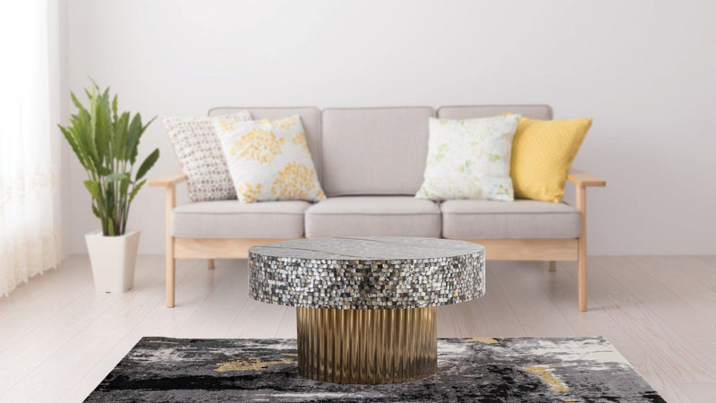 T 1207-32 Coffee Table Finished With Mother Of Pearl Top - Supfirm