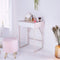 Tempered Glass Marble Pattern Small Vanity Makeup Table Dressing Table Nightstands Bedroom Livingroom Furniture - Supfirm