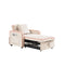 Three-in-one sofa bed chair folding sofa bed adjustable back into a sofa recliner single bed adult modern chair bed berth creamy white - Supfirm