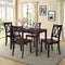 TOPMAX 5-Piece Dining Table Set Home Kitchen Table and Chairs Wood Dining Set, Black+Cherry - Supfirm