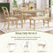 TOPMAX 6-peice Dining Set with Turned Legs, Kitchen Table Set with Upholstered Dining Chairs and Bench,Retro Style, Natural - Supfirm