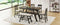 TOPMAX 6-Piece Wood Counter Height Dining Table Set with Storage Shelf, Kitchen Table Set with Bench and 4 Chairs,Rustic Style,Espresso+Beige Cushion - Supfirm