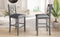 TOPMAX Farmhouse 3 Piece Round Counter Height Kitchen Dining Table Set with Drop Leaf Table, One Shelf and 2 Cross Back Padded Chairs for Small Places, Gray - Supfirm