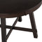 TREXM 5-Piece Farmhouse Dining Table Set Wood Round Extendable Dining Table and 4 Upholstered Dining Chairs (Espresso) - Supfirm