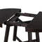 TREXM 5-Piece Farmhouse Dining Table Set Wood Round Extendable Dining Table and 4 Upholstered Dining Chairs (Espresso) - Supfirm