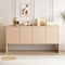 TREXM Minimalist Style 60"L Large Storage Space Sideboard with 4 Doors and Rebound Device for Living Room and Entryway (Apricot Cream) - Supfirm