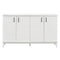TREXM Sideboard with 4 Door Large Storage Buffet with Adjustable Shelves and Metal Handles for Kitchen, Living Room, Dining Room (Antique White) - Supfirm