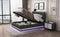 Tufted Upholstered Platform Bed with Hydraulic Storage System,Queen Size PU Storage Bed with LED Lights and USB charger, Black - Supfirm