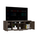 Tv Stand for TV´s up 55" Dext, One Cabinet, Double Door, Dark Walnut Finish - Supfirm