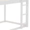 Twin over Twin Low Bunk Bed, House Bed with Ladder , White(OLD SKU:WF197808AAK) - Supfirm