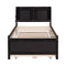 Twin Size Bed with built-in USB ,Type-C Ports, LED light, Bookcase Headboard, Trundle and 3 Storage Drawers, Twin Size Bed with Bookcase Headboard, Trundle and Storage drawers ,Espresso - Supfirm