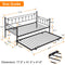 Twin Size Metal Daybed with Pull Out Trundle, Modern 2 in 1 Sofa Bed Frame for Kids Teens Adults,Single Daybed Sofa Bed Frame for Bedroom Living Room Guest Room,No Box Spring Needed - Supfirm