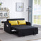 Twins Sofa Bed Black Fabric - Supfirm