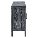 TXREM Retro Mirrored Sideboard with Closed Grain Pattern for Dining Room, Living Room and Kitchen(Black) - Supfirm