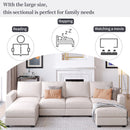 U_STYLE 3 Pieces U shaped Sofa with Removable Ottomans - Supfirm