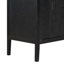 U-Style Storage Cabinet Sideboard Wooden Cabinet with 2 Metal handles and 2 Doors for Hallway, Entryway, Living Room, Bedroom - Supfirm