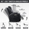 Up to 350lbs Okin Motor Power Lift Recliner Chair for Elderly, Heavy Duty Motion Mechanism with 8-Point Vibration Massage and Lumbar Heating, Two Cup Holders and USB Charge Port, Black - Supfirm