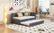 Upholstered Daybed with Trundle Twin Size Sofa Bed Frame No Box Spring Needed, Linen Fabric(Gray) - Supfirm