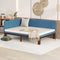 Upholstered Daybed/Sofa Bed Frame Full Size Linen-Blue - Supfirm