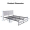 V4 Metal Bed Frame 14 Inch Queen Size with Headboard and Footboard, Mattress Platform with 12 Inch Storage Space - Supfirm