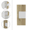 Supfirm Vanguard Medicine Cabinet, Three Shelves, Single Door Cabinet -White / Light Oak - Supfirm