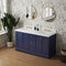 Vanity Sink Combo featuring a Marble Countertop, Bathroom Sink Cabinet, and Home Decor Bathroom Vanities - Fully Assembled Blue 60-inch Vanity with Sink 23V02-60NB - Supfirm