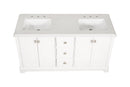 Vanity Sink Combo featuring a Marble Countertop, Bathroom Sink Cabinet, and Home Decor Bathroom Vanities - Fully Assembled White 60-inch Vanity with Sink 23V02-60WH - Supfirm