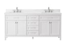 Vanity Sink Combo featuring a Marble Countertop, Bathroom Sink Cabinet, and Home Decor Bathroom Vanities - Fully Assembled White 72-inch Vanity with Sink 23V03-72WH - Supfirm