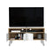 Vassel TV Stand, Hairpin Legs, Double Cabinets, Superior Top -Aged Oak / White - Supfirm