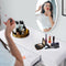 White oval Vanity makeup table set with mirror for bedroom,High Gloss Finish Dressing Table with Solid Stool - Supfirm