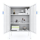 Supfirm Metal Storage Locker Cabinet, Adjustable Shelves Free Standing Ventilated Sideboard Steel Cabinets for Office,Home - Supfirm