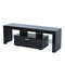 Supfirm Black morden TV Stand with LED Lights,high glossy front TV Cabinet,can be assembled in Lounge Room, Living Room or Bedroom,color:BLACK - Supfirm
