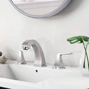 Supfirm Widespread 2 Handles Bathroom Faucet with Pop Up Sink Drain