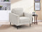 Living Room Upholstered Sofa with high-tech Fabric Surface/ Chesterfield Tufted Fabric Sofa Couch, Large-White. - Supfirm