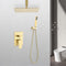 Supfirm Ceiling Mounted Shower System Combo Set with Handheld and 10"Shower head