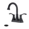 Supfirm 4 inches Centerset Bathroom Faucet 360° Swivel Spout, with Pop Up Drain - Matte Black