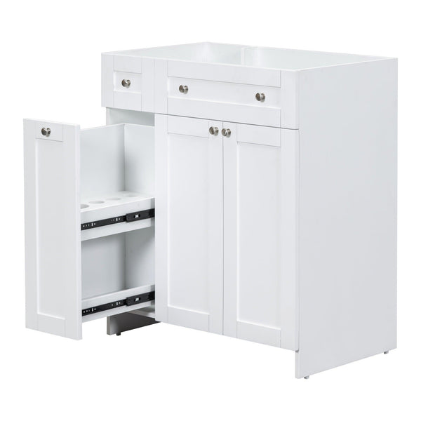 [Cabinet Only] 30" Bathroom Vanity-White(Sink not included) - Supfirm