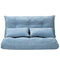 Supfirm Lazy Sofa Adjustable Folding Futon Sofa Video Gaming Sofa with Two Pillows
