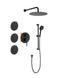 Supfirm Shower System with Shower Head, Hand Shower, Slide Bar, Bodysprays, Shower Arm, Hose, Valve Trim, and Lever Handles