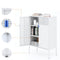 Supfirm Metal Storage Locker Cabinet, Adjustable Shelves Free Standing Ventilated Sideboard Steel Cabinets for Office,Home