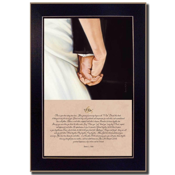 Supfirm "I Do" By Bonnie Mohr, Printed Wall Art, Ready To Hang Framed Poster, Black Frame - Supfirm